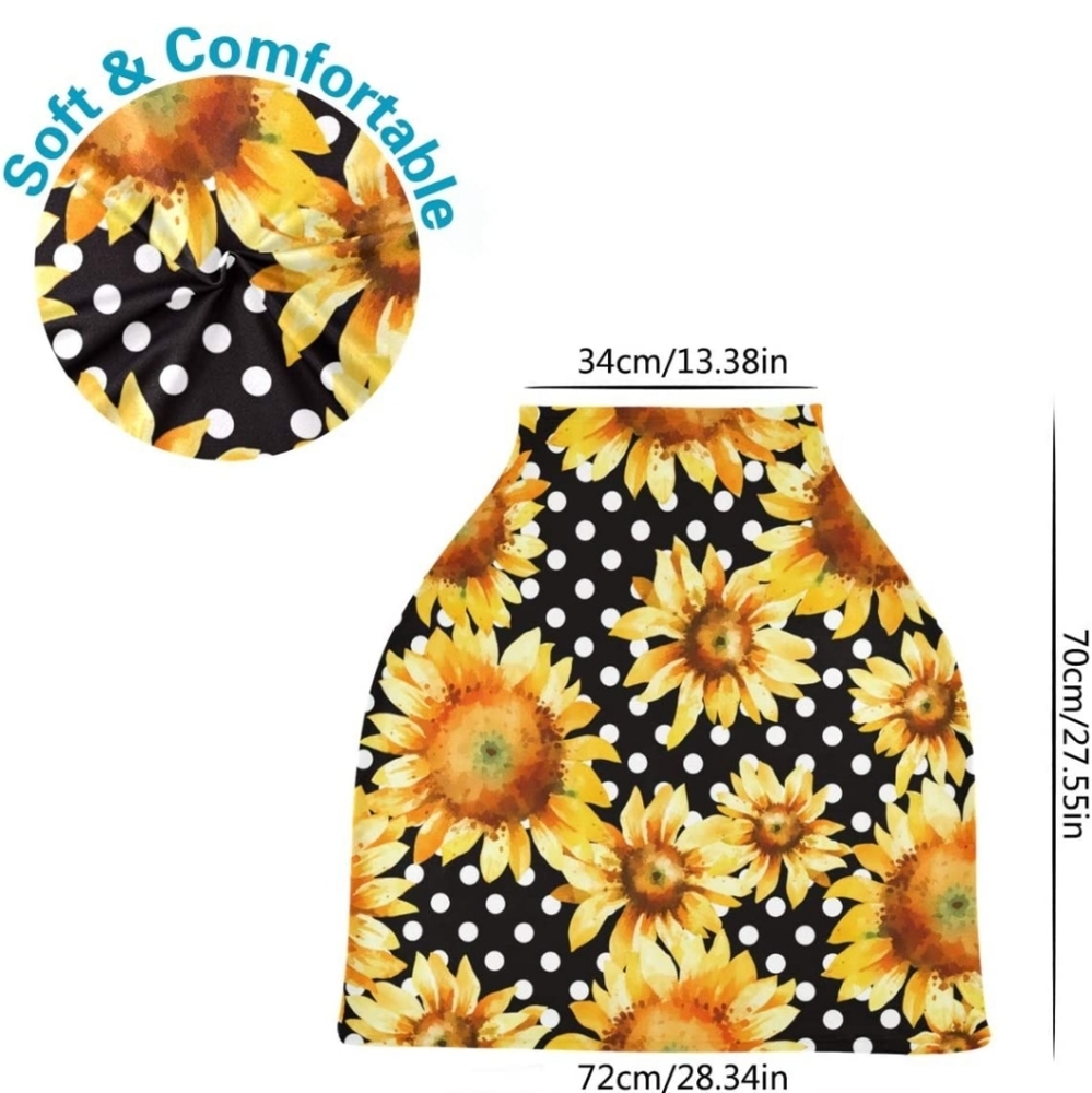 Sunflower Polka Dot Multiuse Car Seat Cover